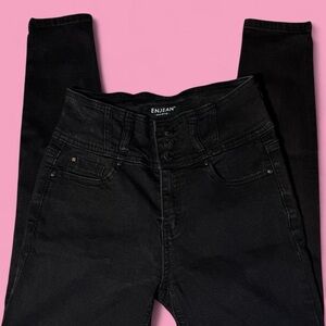 Enjean Women's Classic Black High Rise Jeans